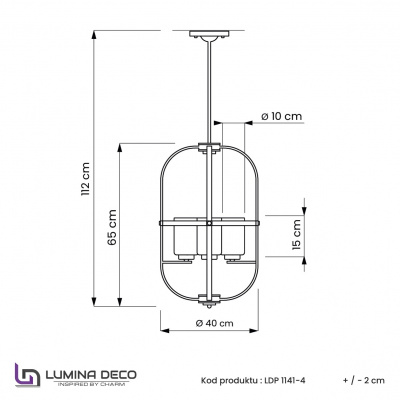 Подвесной светильник Lumina Deco Monterey LDP 1141-4 BK+MD