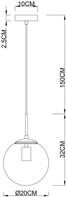 Подвесной светильник Volare A1920SP-1CC