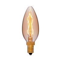 Лампа светодиодная E14 4W свеча золотая 056-823