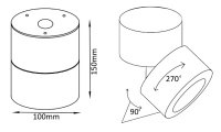 Светильник потолочный Crystal Lux CLT 412C WH