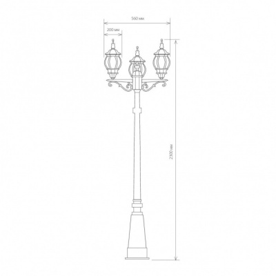 Наземный фонарь Farola NLG99HL005 черное золото