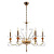 Люстра Crystal Lux CATARINA SP6 V2 GOLD/TRANSPARENT-COGNAC
