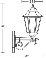 Настенный фонарь уличный PETERSBURG ECONOM 79801E Bl