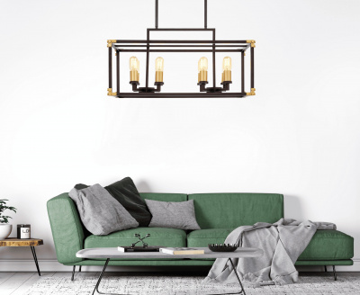 Подвесной светильник Lumina Deco Waldorf LDP 1140-8 BK+MD