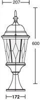 Наземный фонарь ASTORIA 2M 91404M Gb ромб