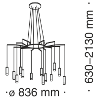Подвесной светильник Maytoni MOD035PL-12B