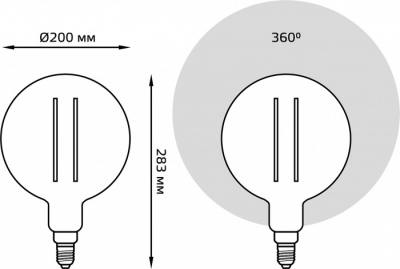 Лампочка светодиодная филаментная  154802205