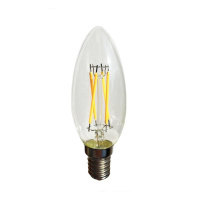 Лампа светодиодная E14 4W свеча прозрачная 056-830