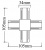 Соединитель X-образный (однофазный) Crystal Lux CLT 0.211 09 WH