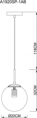 Подвесной светильник Volare A1920SP-1AB