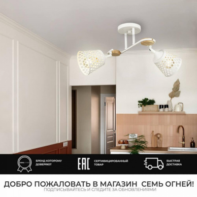 Потолочная люстра Karel SF3326/2C-WT-WD